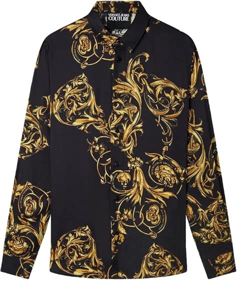 Camicie da uomo Versace nero .